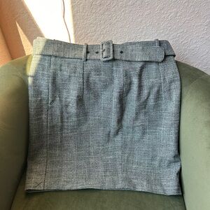 H&M Black and Gray Checkered Skirt